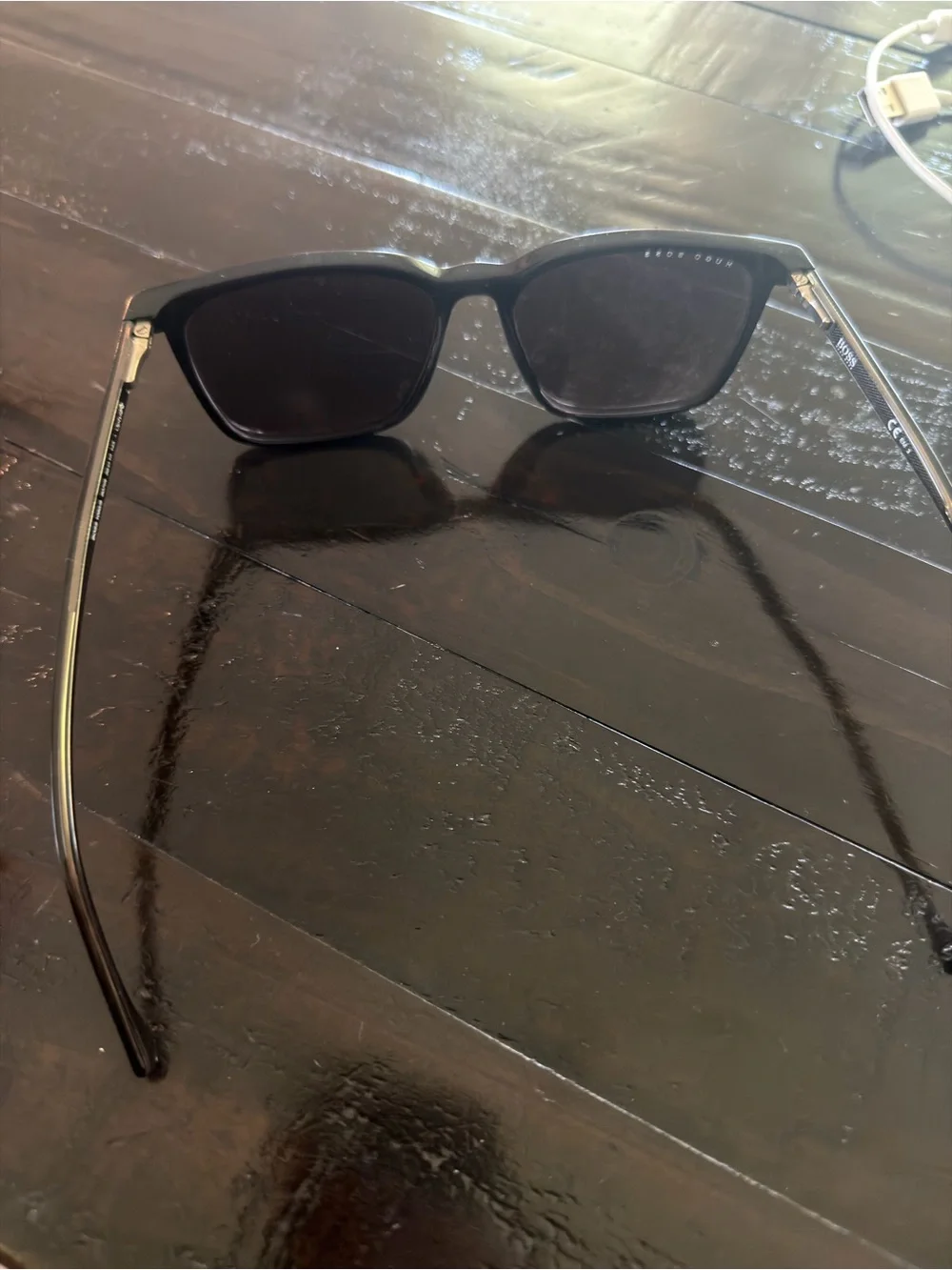 Hugo Boss Black Frame Sunglasses with Dark Lenses